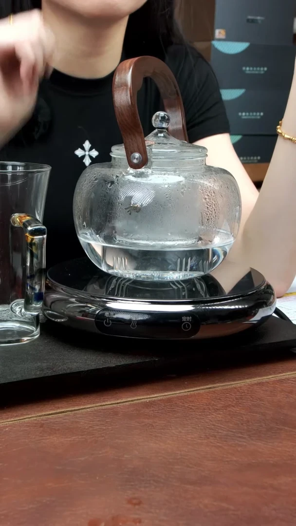 鼓韵电陶炉1300w+山雅透明+迷蓝杯