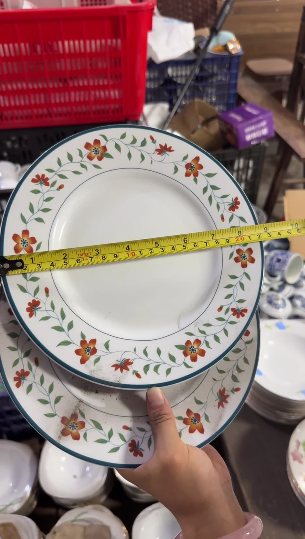 摆件盘22厘米两个一组微瑕请慎拍