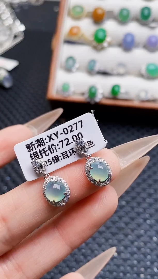 银S925镶嵌戒指翡翠1789