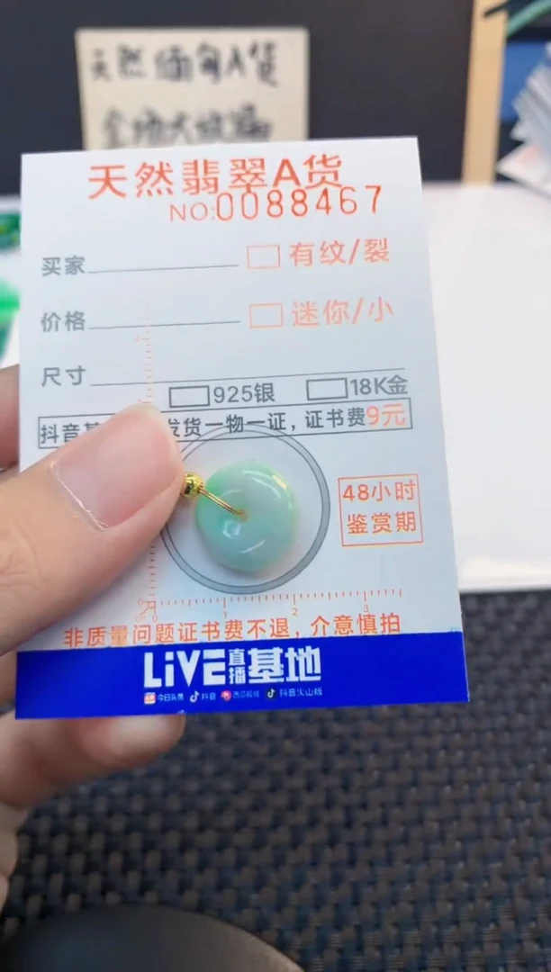翡翠未镶嵌吊坠(不含链)1