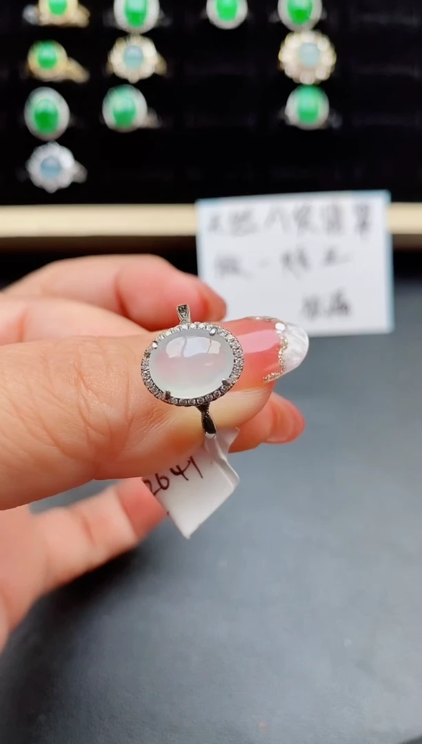 【闪购商品】翡翠戒指银S925镶嵌080850