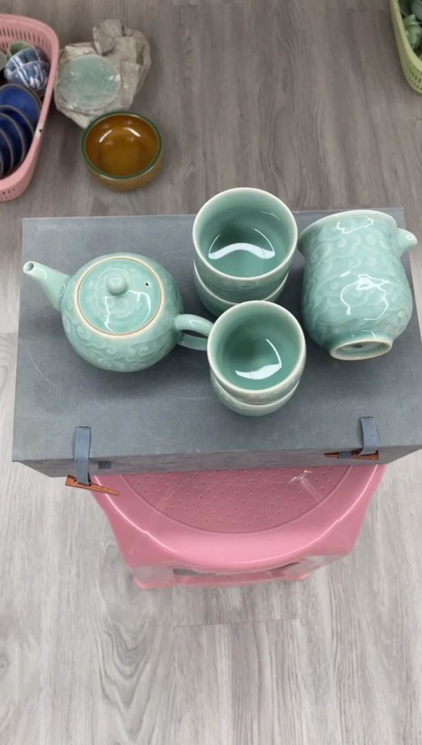 M**C1壶4杯1公道 带礼盒礼袋 慧仙青瓷 龙泉青瓷大促