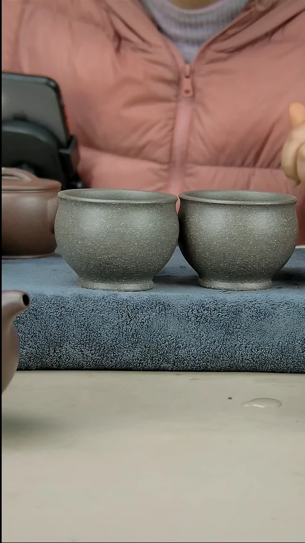 茶壶紫砂青段杯子170cc两个