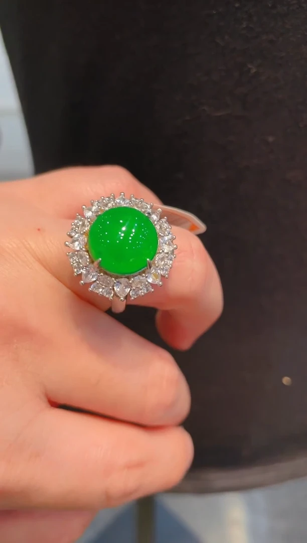翡翠银S925镶嵌颈饰翡翠A10