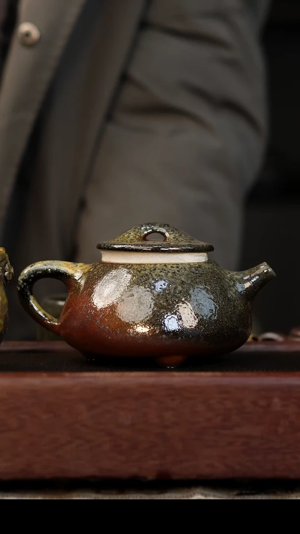 茶壶紫砂柴烧紫砂石瓢