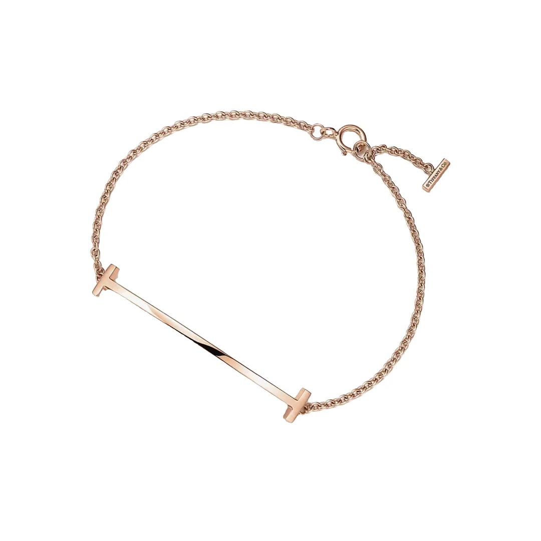 99新 Tiffany & Co./蒂芙尼 T系列小号微笑手链笑脸手链