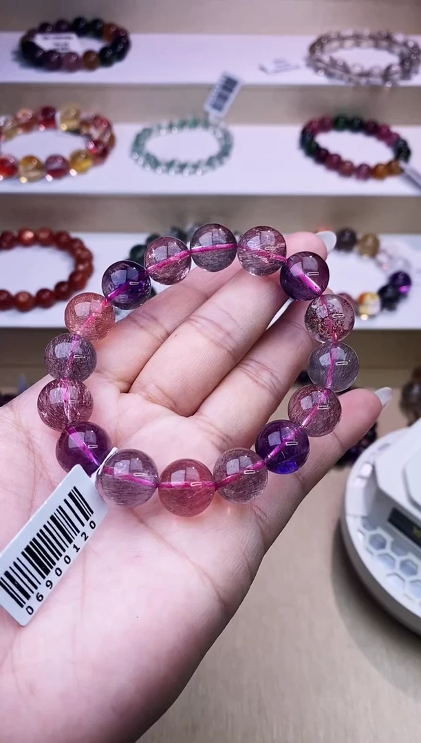 水晶手链未镶嵌黑加仑超七12m+