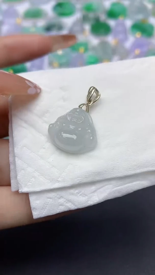 颈饰银S925镶嵌翡翠a货假一赔三支持复检百元上9元证书费自理