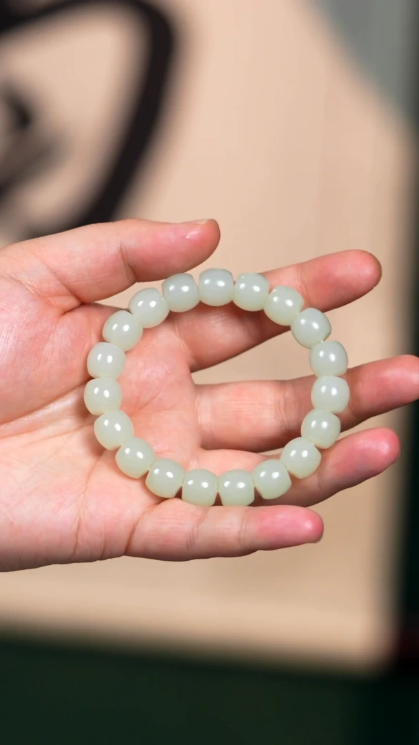 未镶嵌手链和田玉12mm且末金山料