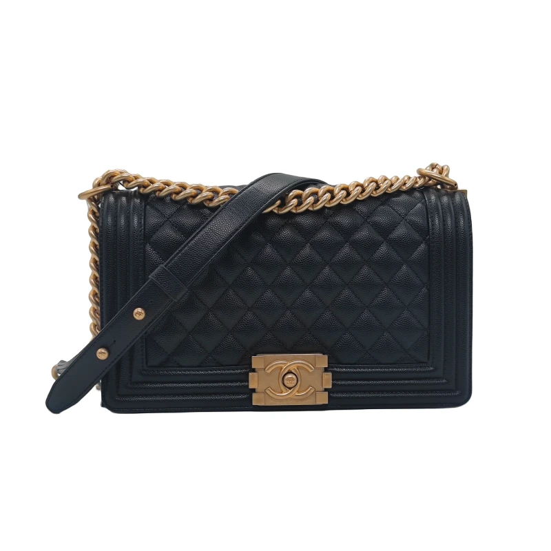 99新 Chanel/香奈儿 Leboy黑金中号