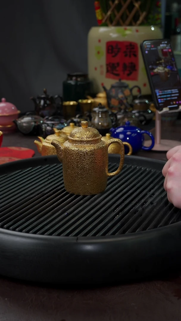 【闪购商品】杯【宜景窑鎏金】高金壶