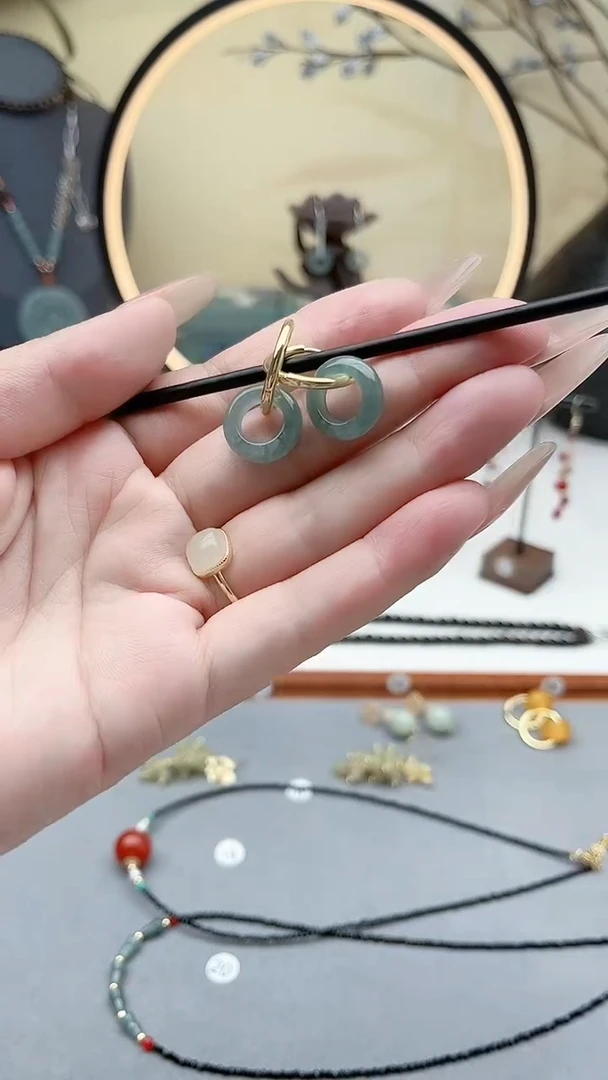 未镶嵌翡翠耳饰00翡翠耳扣