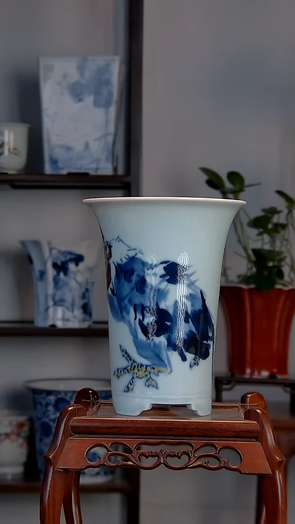 景德镇陶瓷手工花盆