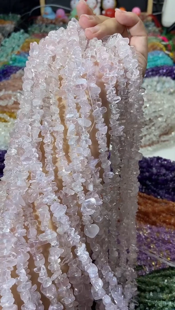 水晶珠宝半成品未镶嵌透紫马粉