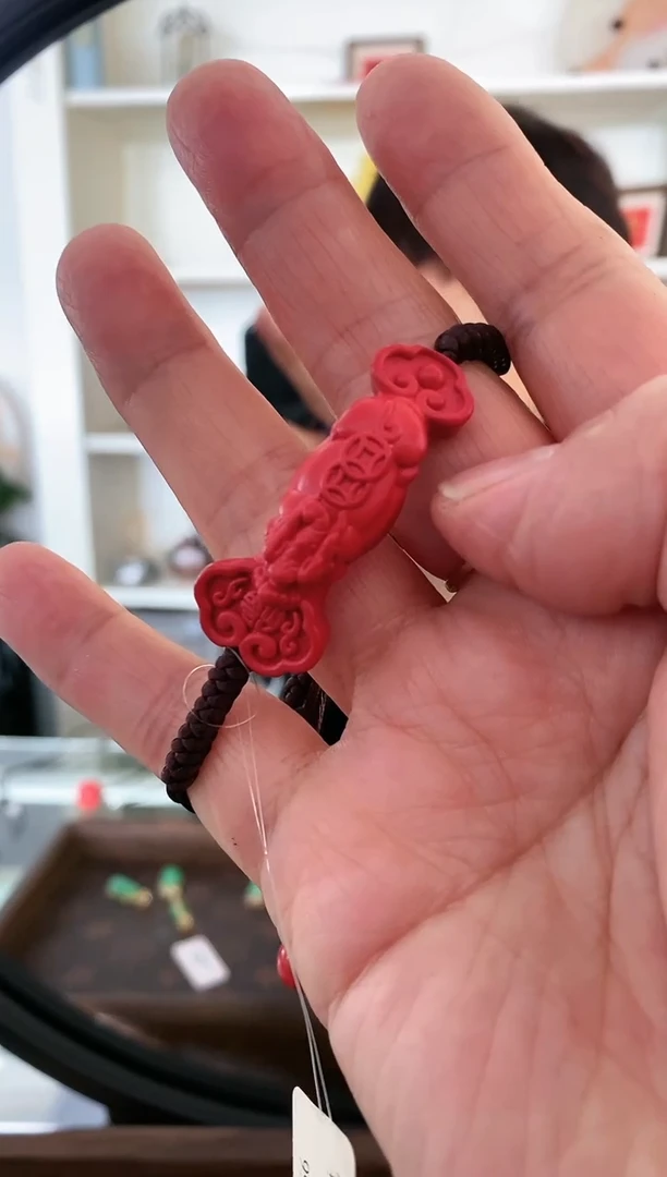 天然辰砂手编手绳