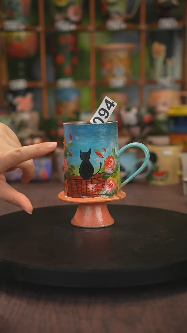 紫砂油画手绘釉下彩094