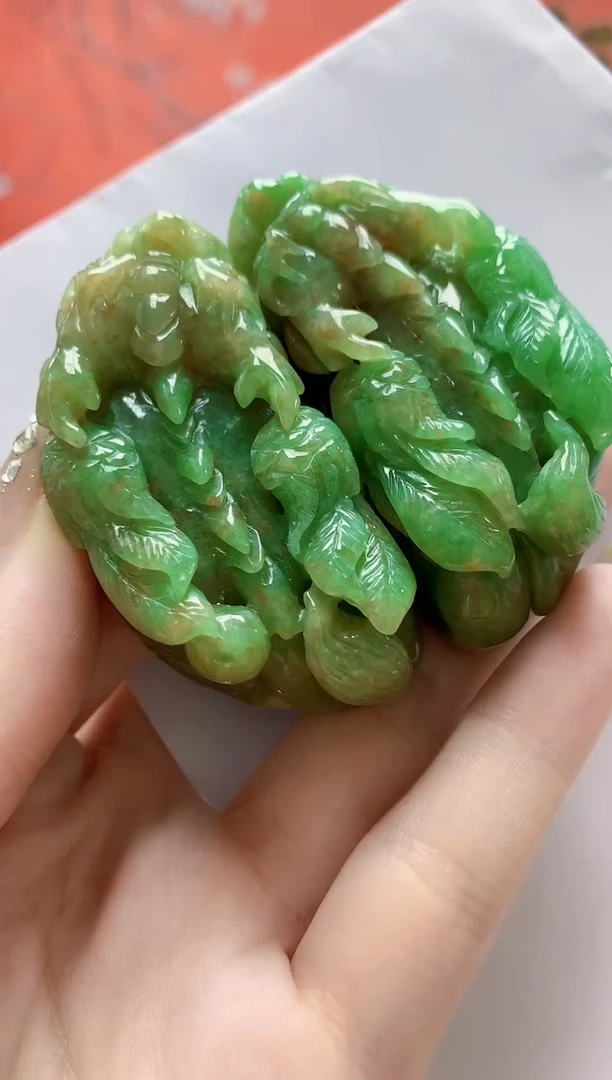 未镶嵌定制翡翠4917jw-毛货挂件一对74