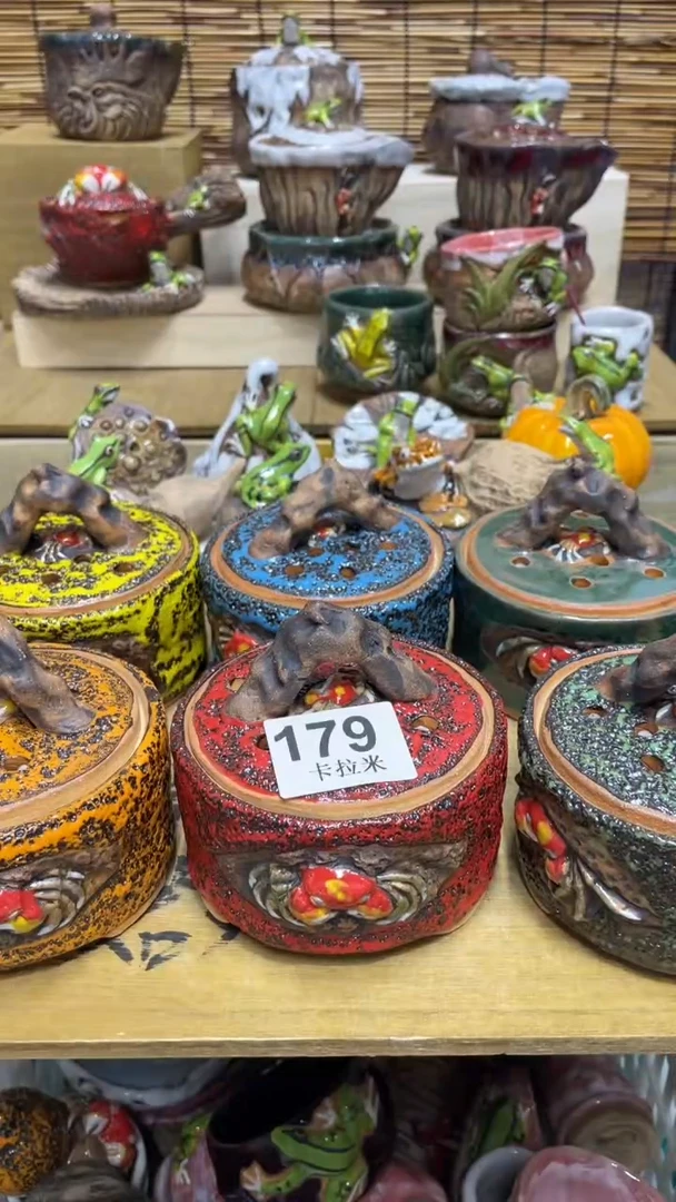朱*珠179精美粗陶手工柴烧6个