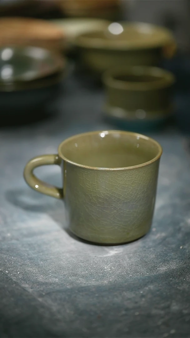 【闪购商品】碗浪鬼柴烧浪鬼家釉绘柴烧