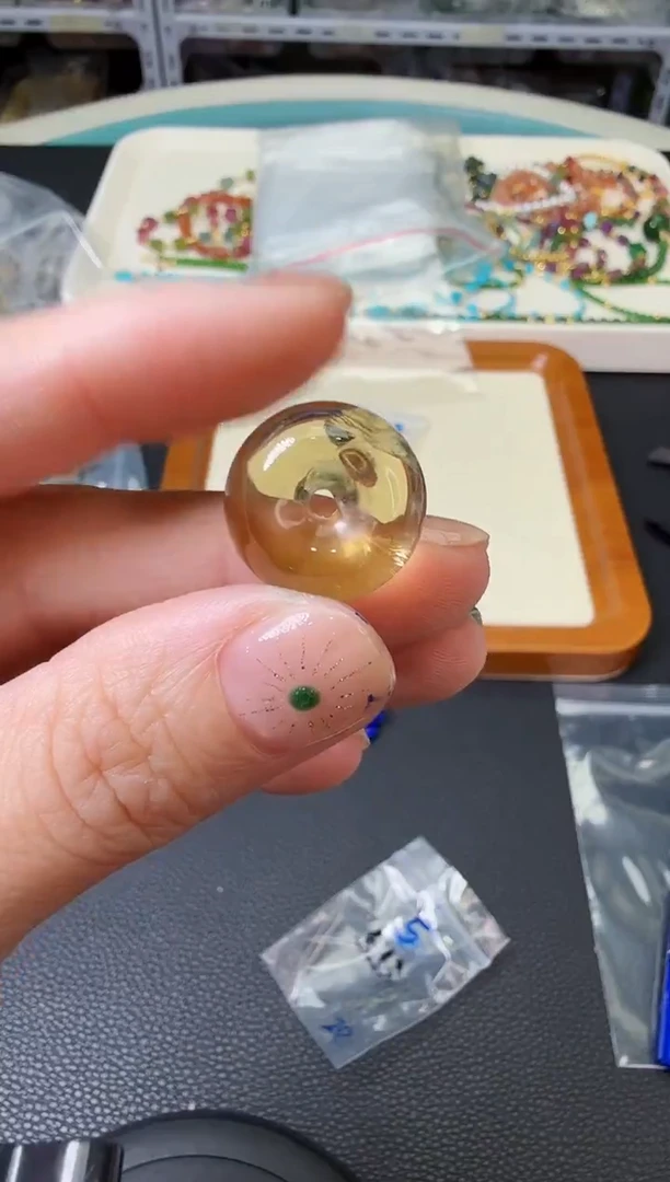 颈饰未镶嵌水晶高品金茶晶多样性发一AA5-