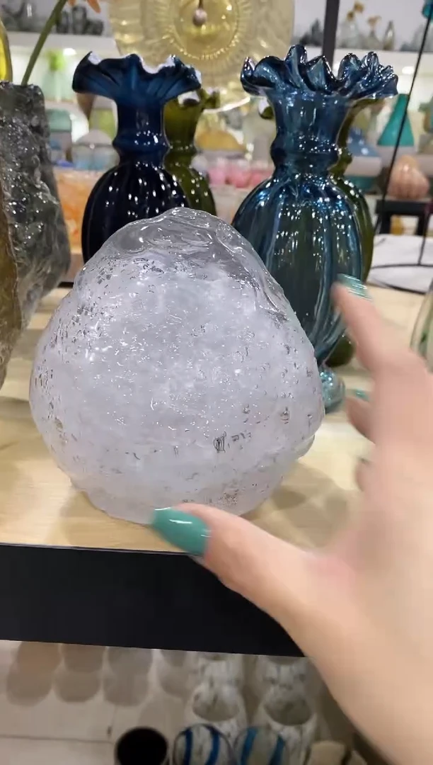 青****定慕忆家手作琉璃花瓶白