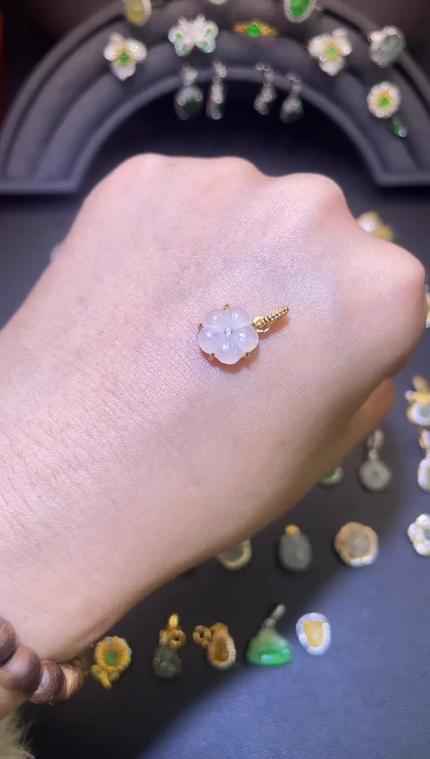 吊坠(不含链)银S925镶嵌翡翠1
