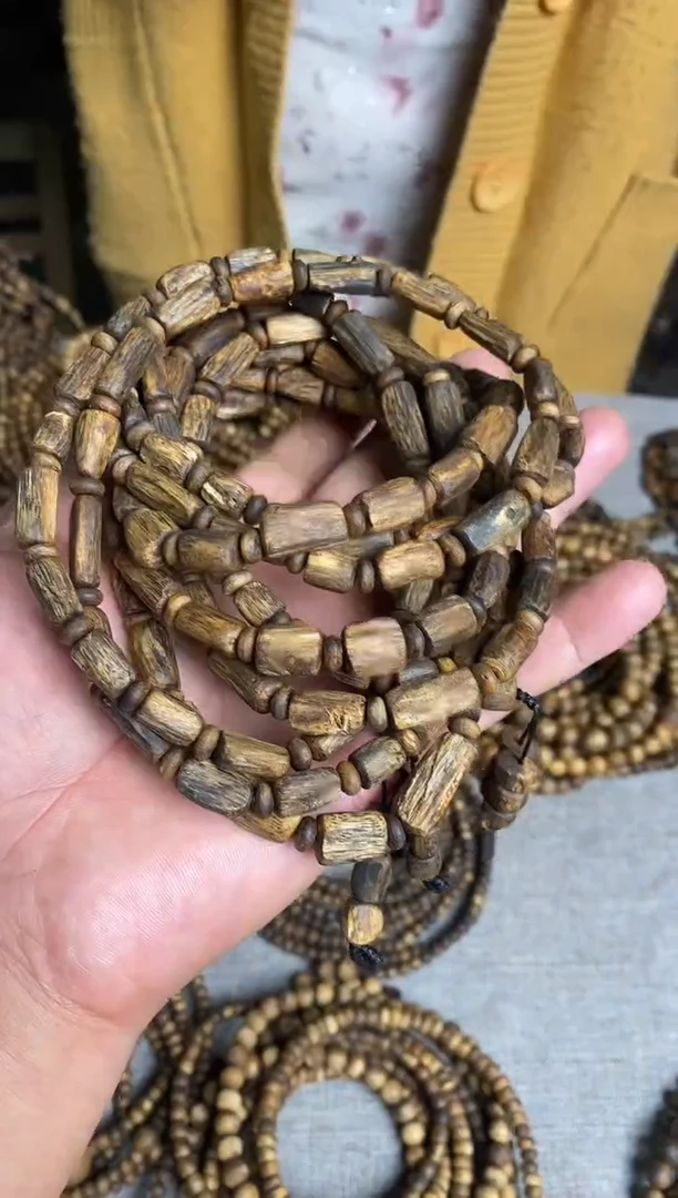沉香手串树心油随型桶珠多圈手串多样性发一