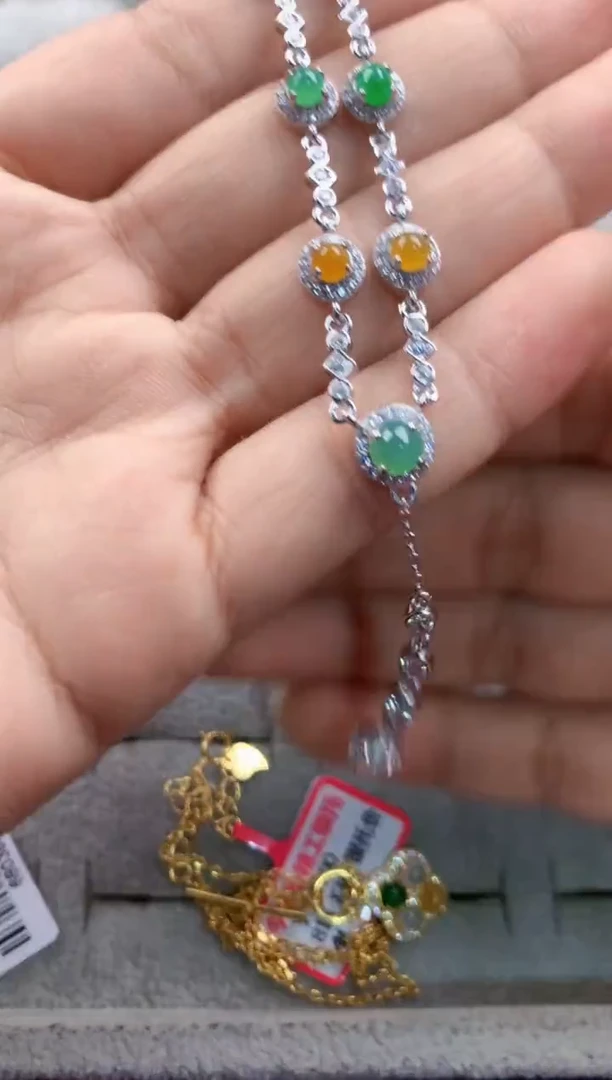银S925镶嵌戒指翡翠4444----10