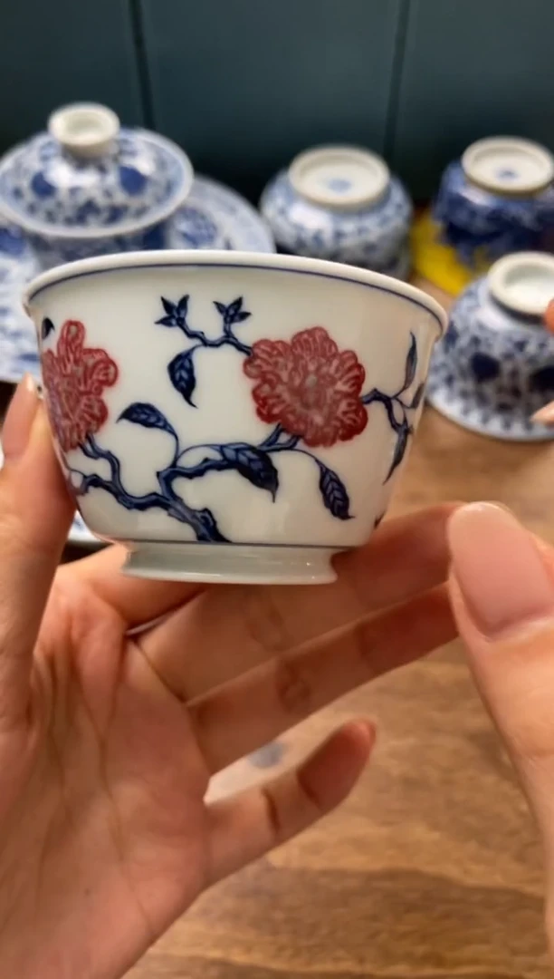 杯 阳春白雪 山茶花品茗杯
