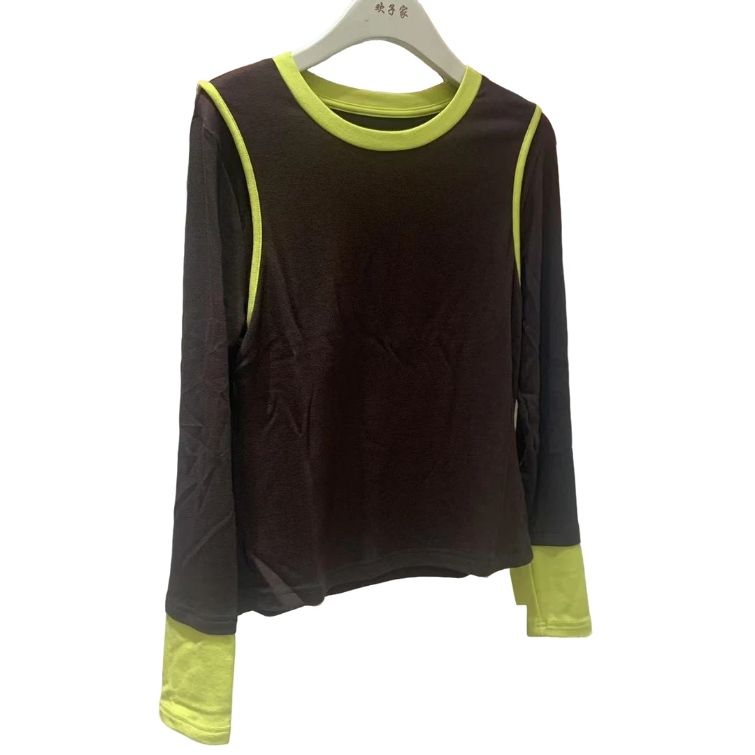 时尚百搭圆领合身打底衫858