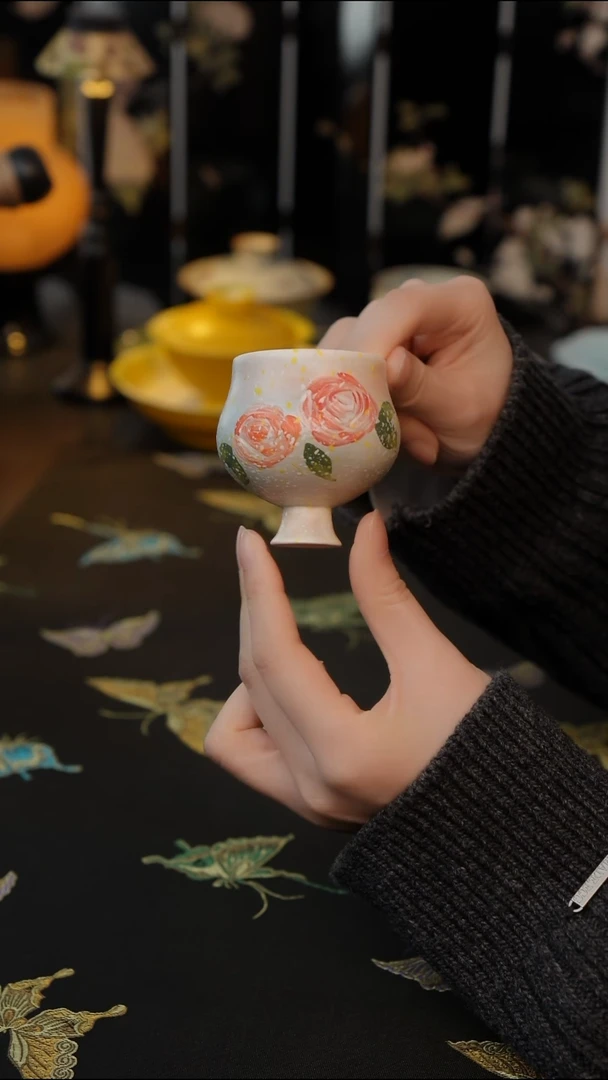 粉玫瑰  大肚杯