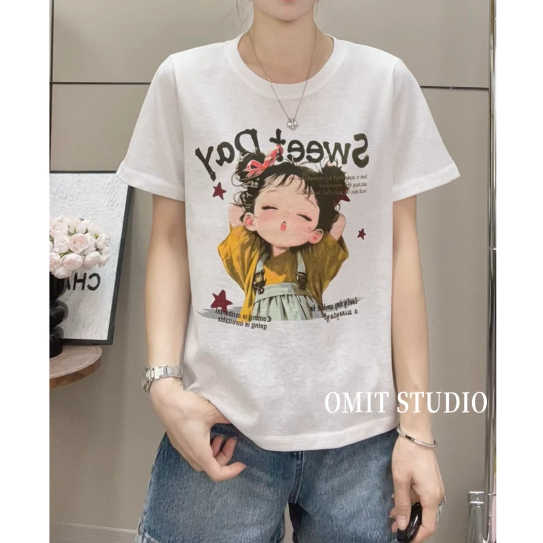 【暖阳T】新款冰爽雪花棉透气轻薄凉快宽松舒适短袖