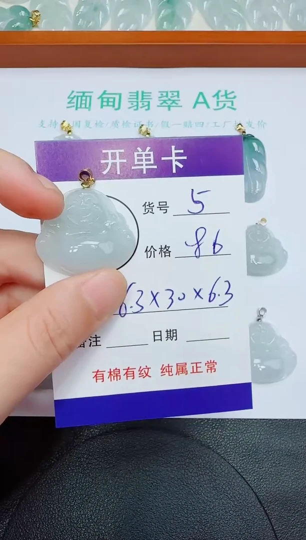 翡翠未镶嵌吊坠(赠链)5