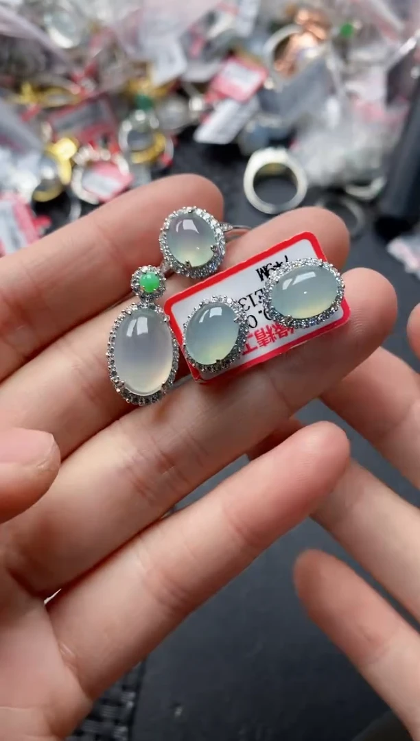 银S925镶嵌戒指翡翠121212