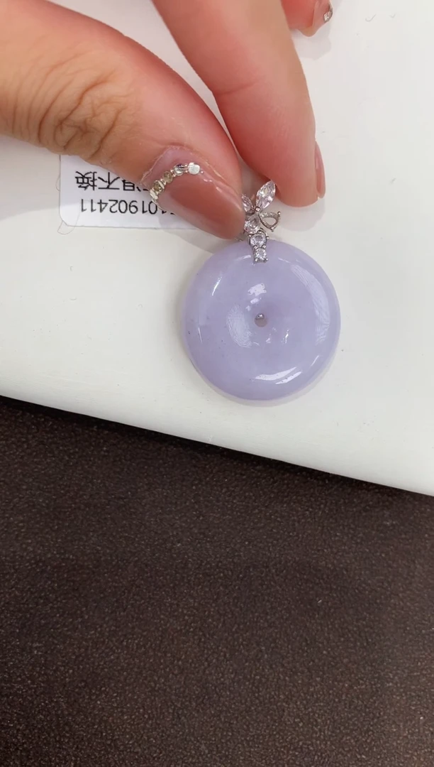 颈饰银S925镶嵌翡翠天然缅甸a货翡翠(多样性发其一)