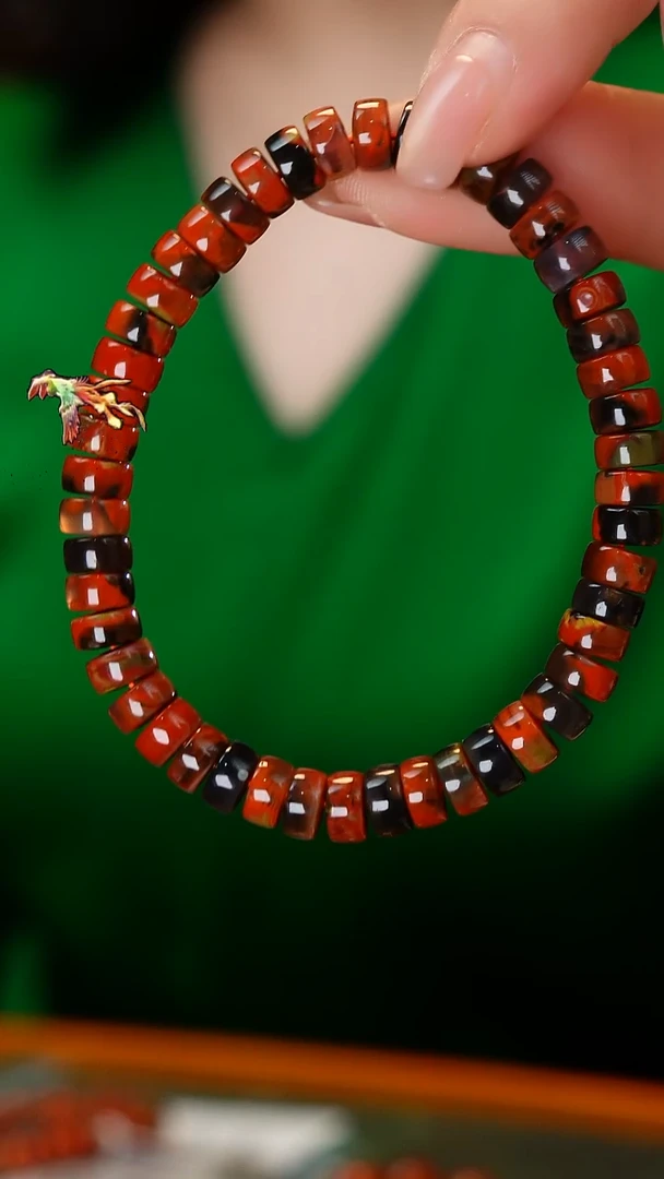 未镶嵌手链南红玛瑙黑冻药片单圈