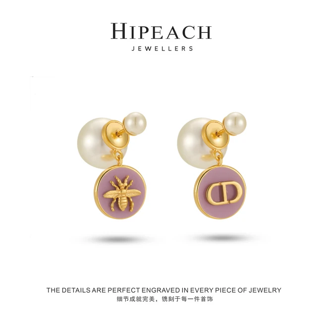 镀K金 ♠天天♠绣球猪鼻蜜蜂耳环HTJF0099 HTJF0100