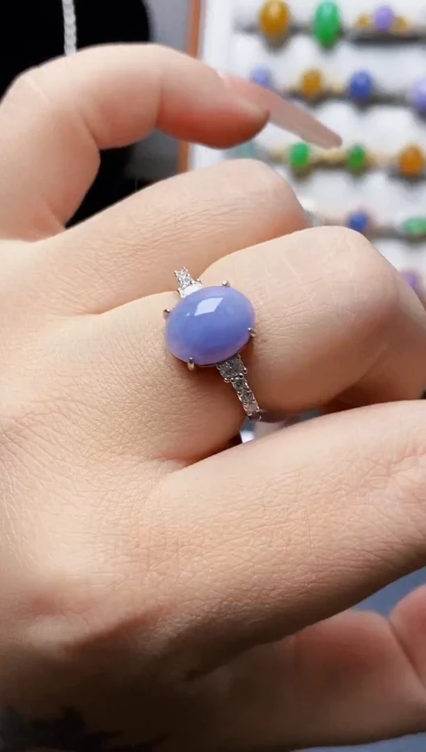 银S925镶嵌戒指翡翠3207