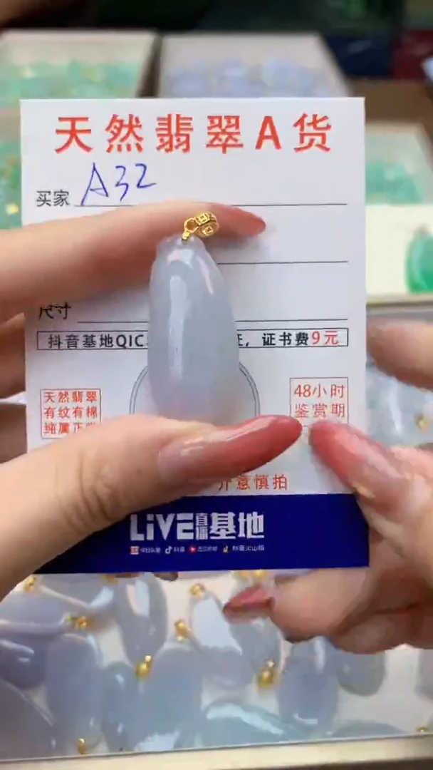 颈饰未镶嵌翡翠天然A货翡翠挂件
