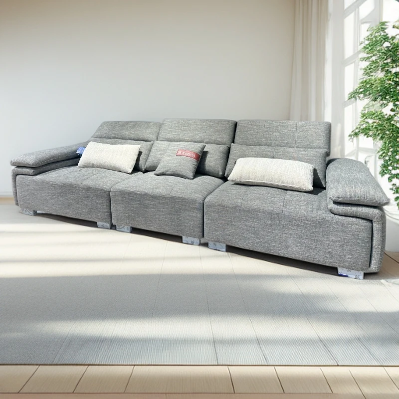 客厅沙发极简亚麻棉麻超透气可全拆洗布艺沙发