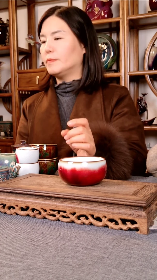 瓷片主人杯 土魂钧瓷大罗汉