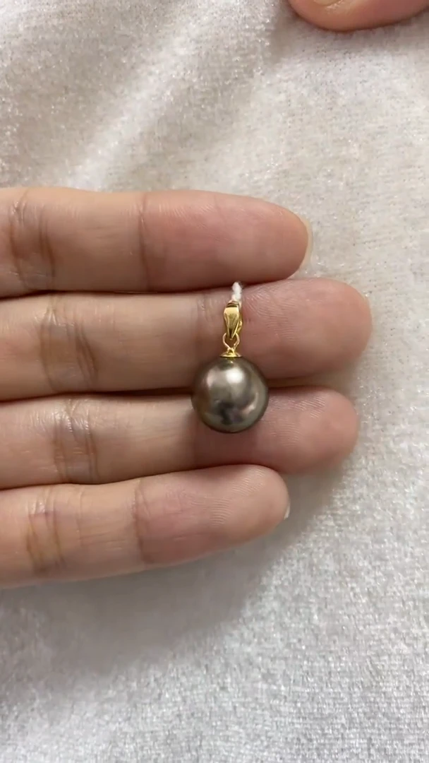 【闪购商品】海水珍珠吊坠(赠链)18K金镶嵌11-12mm