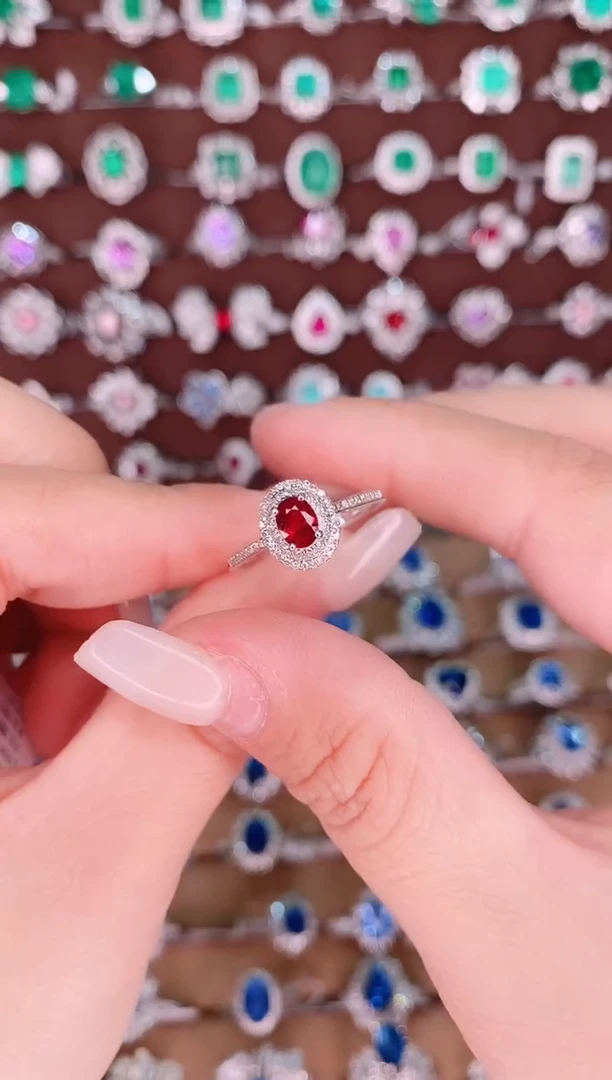 【闪购商品】红宝石18K金戒指18K金镶嵌0.50克拉