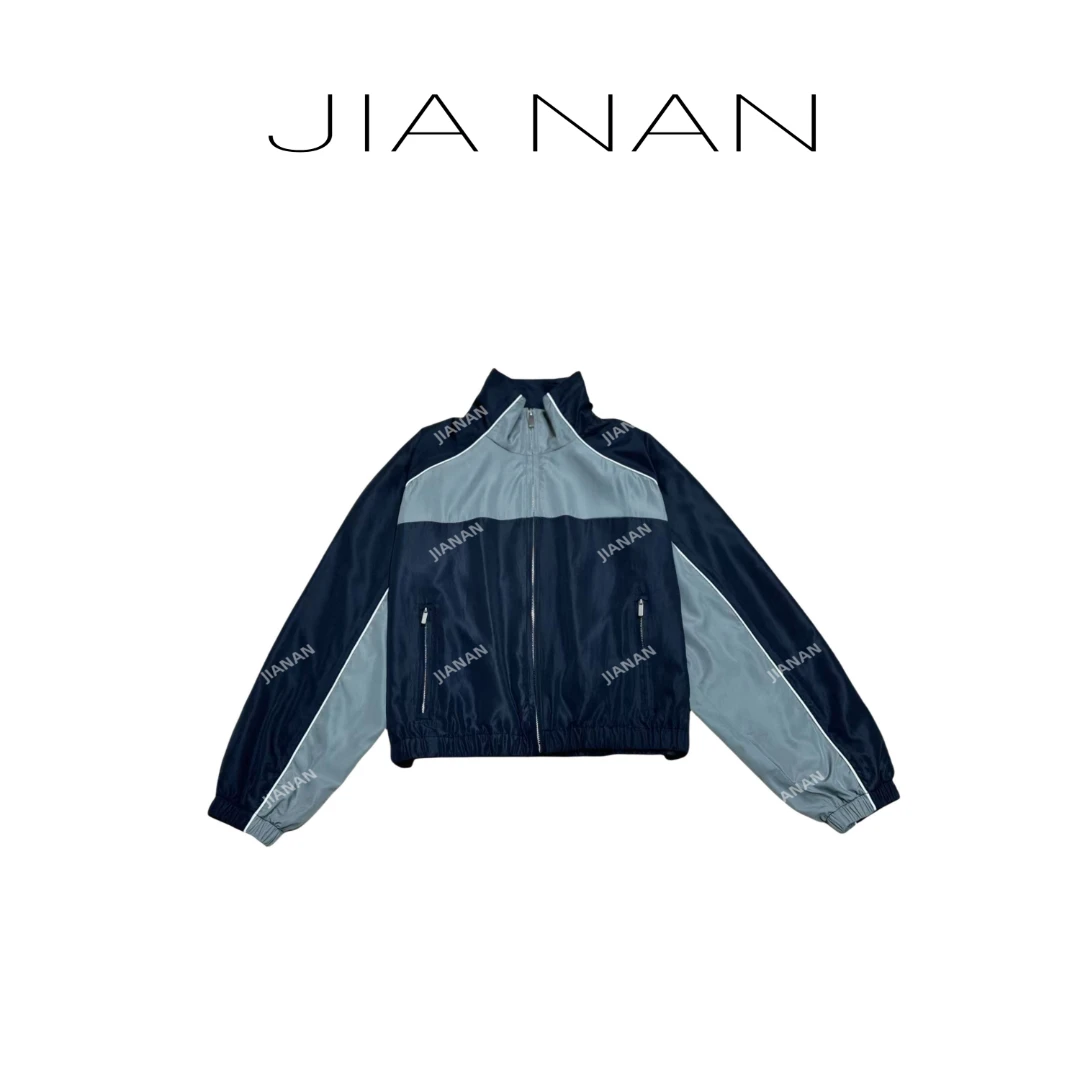 成人立领拼接外套7279