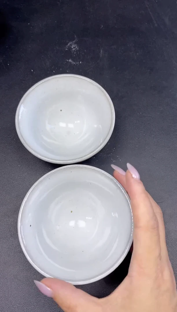 茶盏65两只微瑕