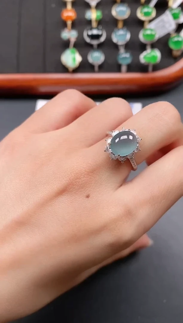 银S925镶嵌戒指翡翠1111