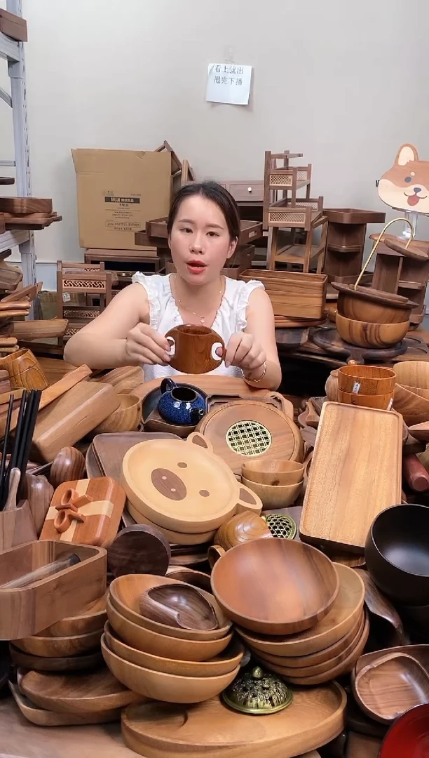 木  酸枣木双耳小茶杯7*7.5cm