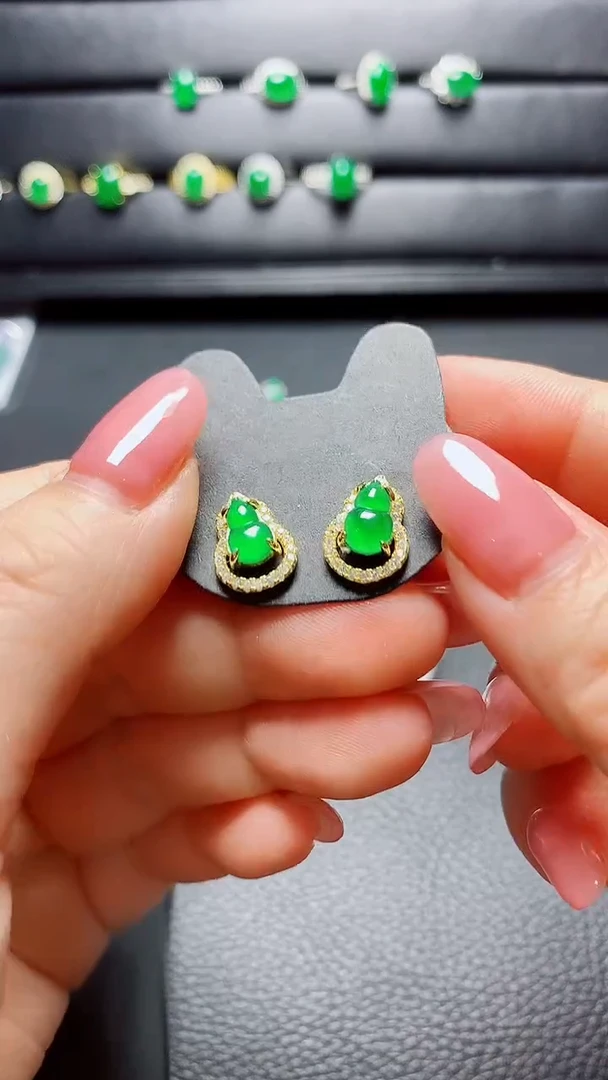 银S925镶嵌戒指翡翠 天然翡翠A货s925银镶