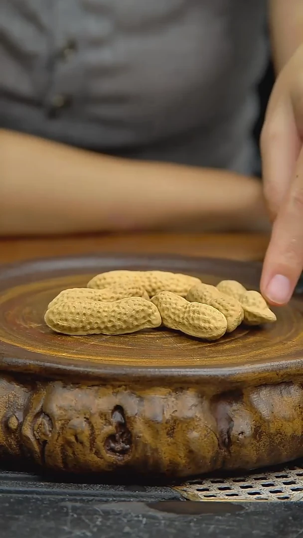 紫砂茶宠宜兴紫砂手工花生