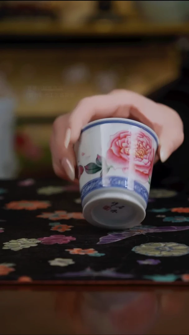 杯景德镇陶瓷杯碗柴烧多人